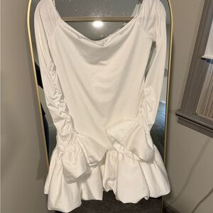 White Long Sleeve Dress